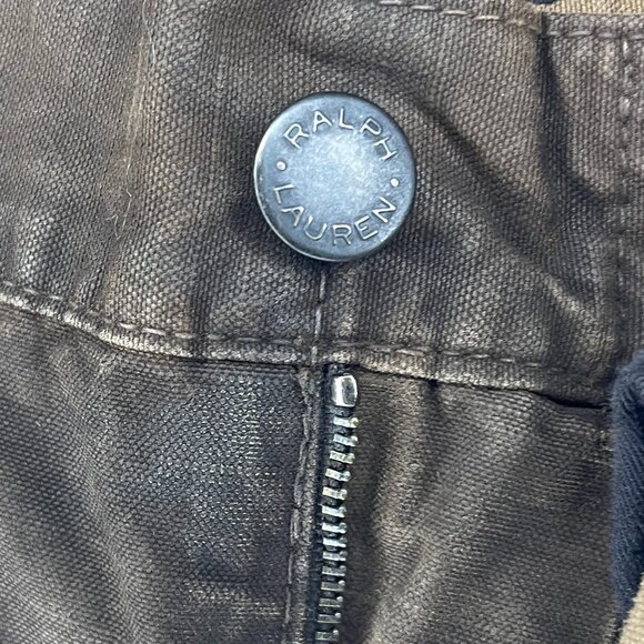 Ralph Lauren Men's Slim Fit Waxed Brown Pants Jeans! 34×32 - Picture 4 of 6